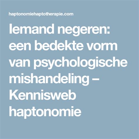 Iemand negeren: een bedekte vorm van psychologische。